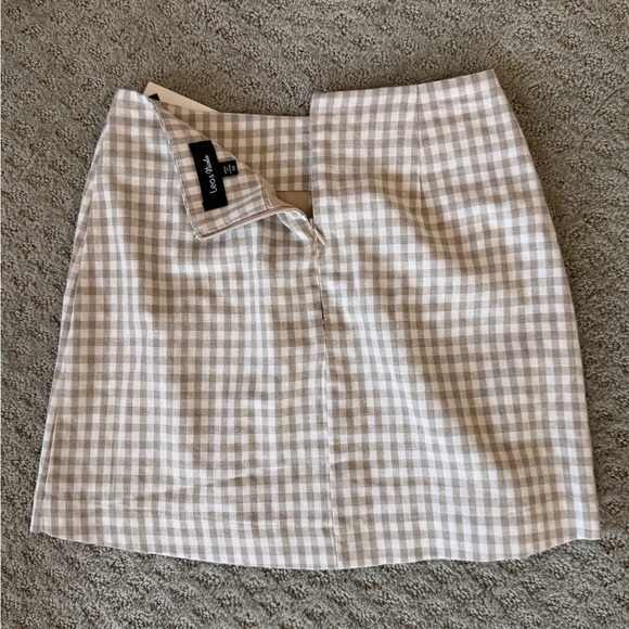 Lea & Viola Beige Gingham Matching Set Bustier Top & Skirt Cottagecore XS/S - Picture 6 of 12